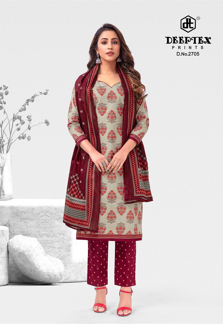 Deeptex Chief Guest Vol 27 Wholesale Printed Cotton Dress Material
